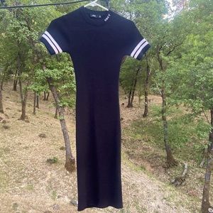 Obey Body-con Mini Short-sleeve Sweater Dress